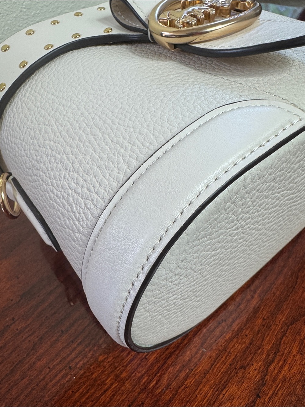 Coach Georgie Kay  Elegant Chalk Cream Leather Top Handle Purse. - Picture 9 of 14